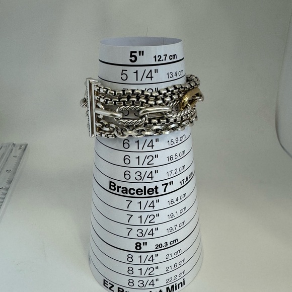 David Yurman
Multi Row Chain Bracelet in Silver with 18K Gold, 29mm - Picture 10 of 10